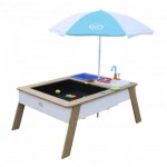 Masuta copii 2 in 1- Spatiu de joaca Linda pentru Gradina - Cuite cu Nisip Chiuveta cu Apa si Umbrala Axi